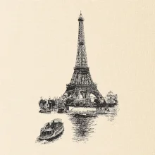Eiffelovka s loďkou