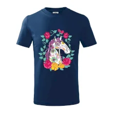 Kôň farebný s kvetinami