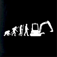 Evolúcia bager malý Evolúcia bager malý