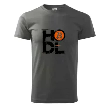 Hodl velký nápis a logo BTC
