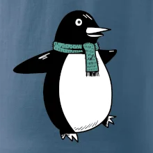 Tučniak so zeleným šálom