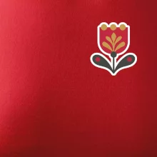 Folklór na prsníku tulipán