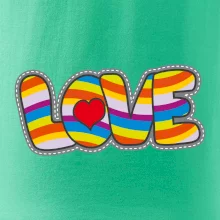Love nápis dúhový