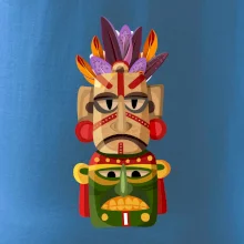 Mayová maska s perím