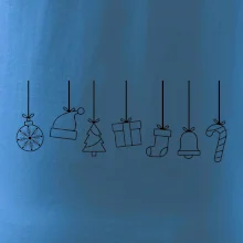 Rodinné vianočné tričká - Vianočné ozdoby na povrázku