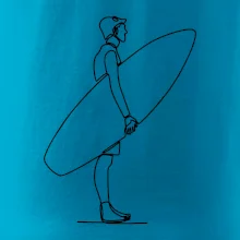 Surfer stojaci jedným ťahom