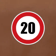 Dopravná značka - obmedzenie rýchlosti 20