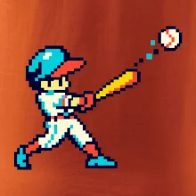 Baseballový hráč pixel art