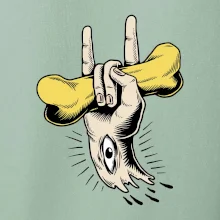 Rocková ruka kosť a oko