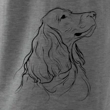 Anglický kokeršpaniel čierna kresba