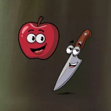 Parové tričko - Jablko a nôž