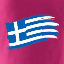 Grécko vlajka - štetkou