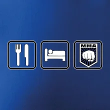 Eat sleep MMA v řádku