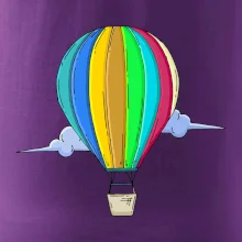 Teplovzdušný balón v oblakoch