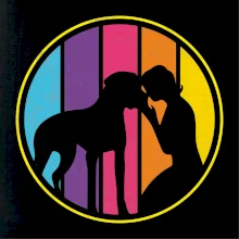 Retro kruh - bozk psa Retro kruh - bozk psa