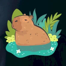 Kapybara vo vode Kapybara vo vode