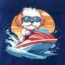 Bišónik na vodnom skútri