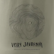 Velký Javorník (Beskydy) - vrstevnice v kruhu