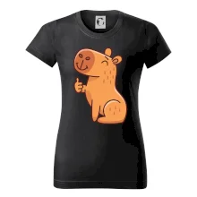 Kapybara s palcom hore