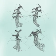 Skrútený stožiar vysokého vedenia