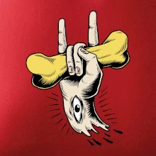 Rocková ruka kosť a oko