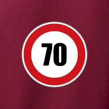 Dopravná značka - obmedzenie rýchlosti 70