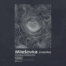 Milešovka - vrstevnice v obdĺžniku