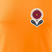 Folklór na prsníku kvetina guľatá