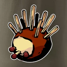 Gaštanový ježko - prsník