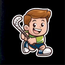 Ikona pozemný hokej chlapec