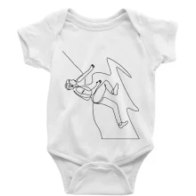 Lezec na skale jedným ťahom