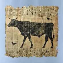 Egyptské hieroglyfy krava