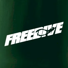 Freedive - nápis s potápačom