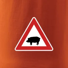 Dopravná značka - Pozor prasa domáca