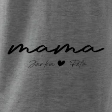 Mama - tričko menami deti písacie