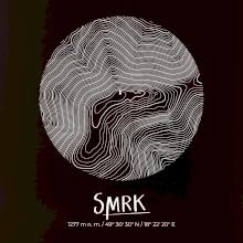 Smrk - vrstevnice v kruhu