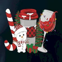 Vianoce, víno a snehuliak