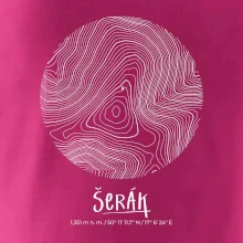 Šerák - vrstevnice v kruhu