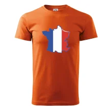 Francúzska vlajka mapa obrys