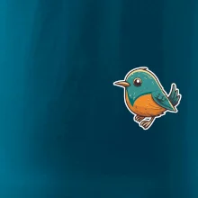 Vtáčik kreslený na prsníku