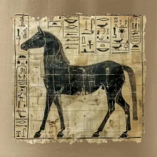 Egyptské hieroglyfy kôň