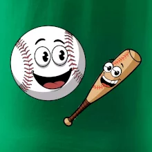 Parové tričko - baseballová raketa a loptička