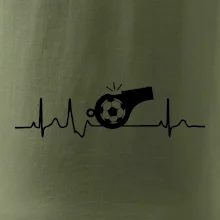 EKG futbal rozhodca a píšťalka