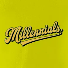 Generace Y - Millennials žlutý nápis Generace Y - Millennials žlutý nápis