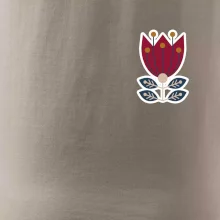 Folklór na prsníku kvetina štvorlistá