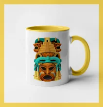 Mayová maska s pyramídou