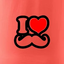 i love mustache - obrys