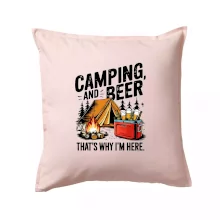 Černý nápis nápis Camping and beer