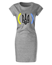 Ukrajina trojzubec s farbami Ukrajina trojzubec s farbami