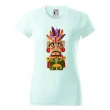 Mayová maska s perím